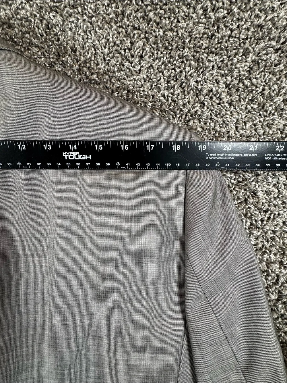 Paul Costelloe Tailored Men’s 44L Wool Gray Paid Blazer Jacket Sport Coat